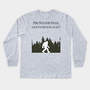 Professional Cryptozoologist Kids Long Sleeve T-Shirt